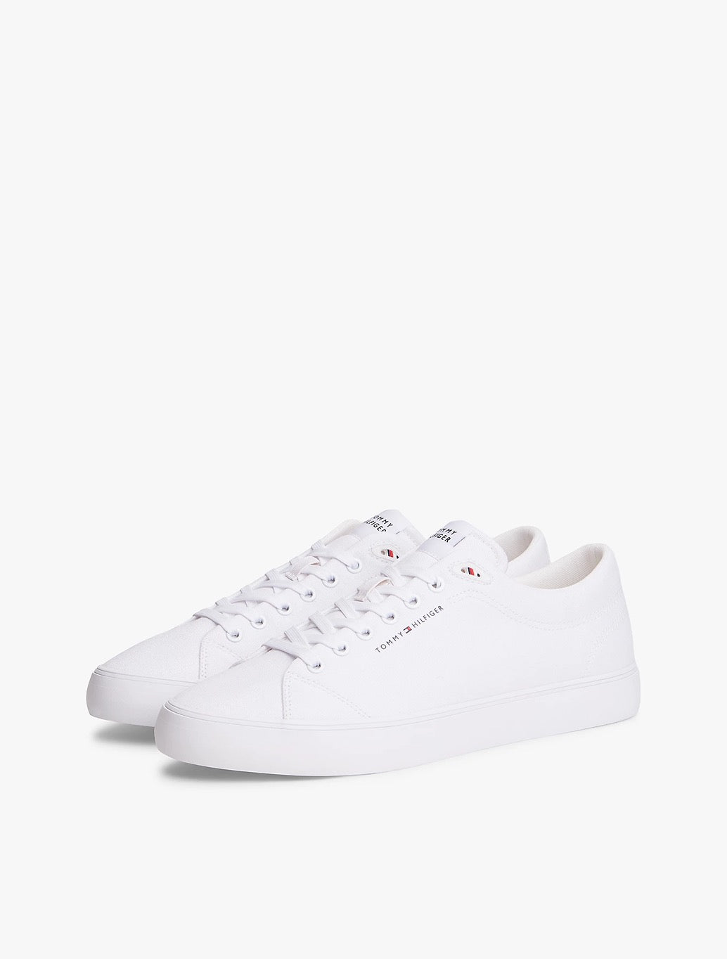 Tommy Hilfiger - Logo Canvas Trainers - White