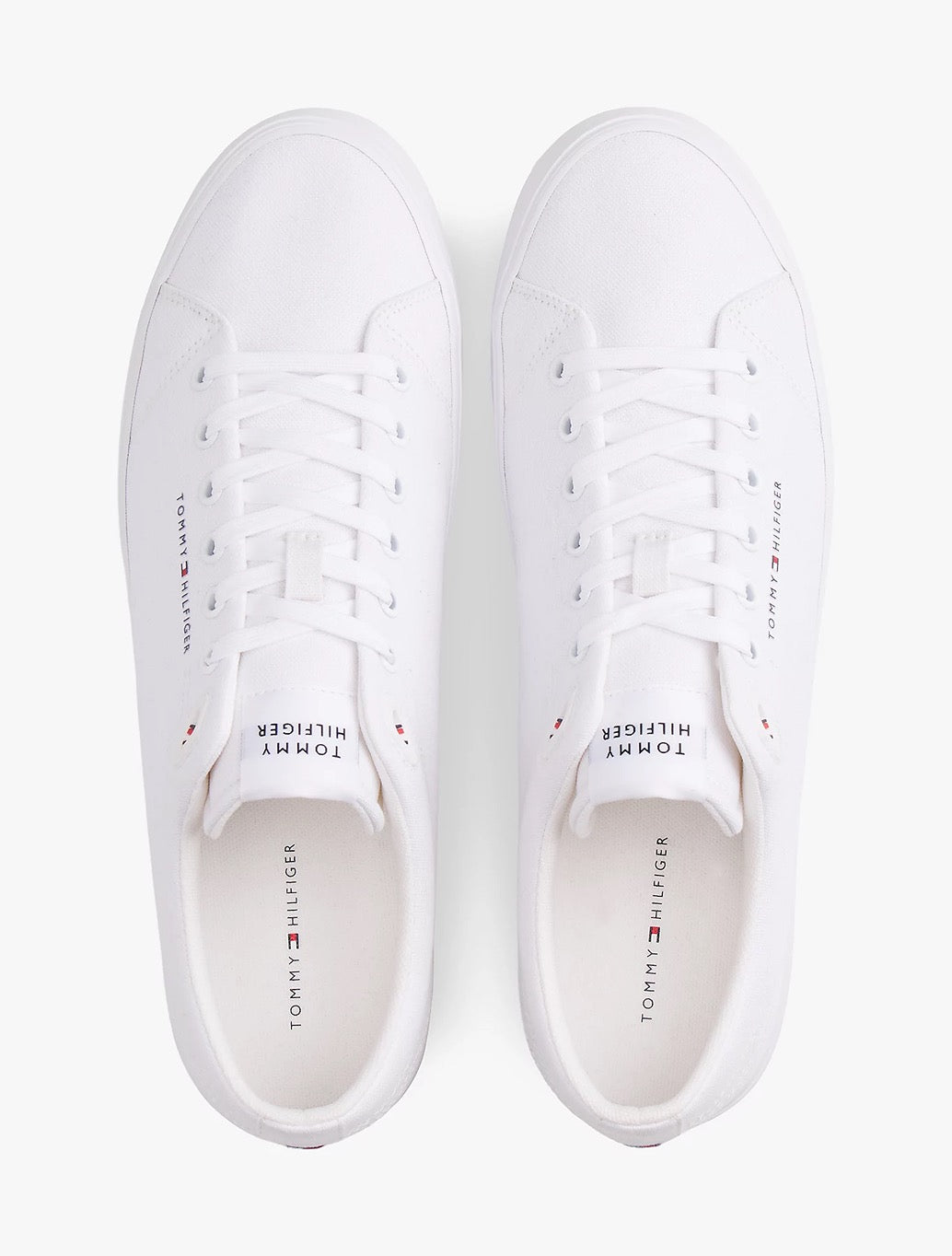 Tommy Hilfiger - Logo Canvas Trainers - White