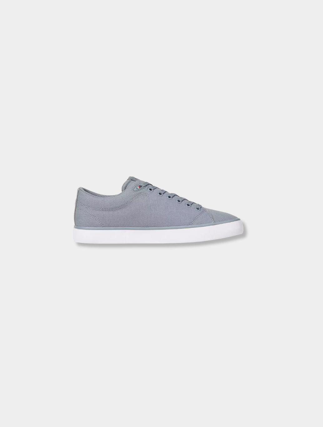 Tommy Hilfiger - Logo Patch Canvas Trainers - Light Grey