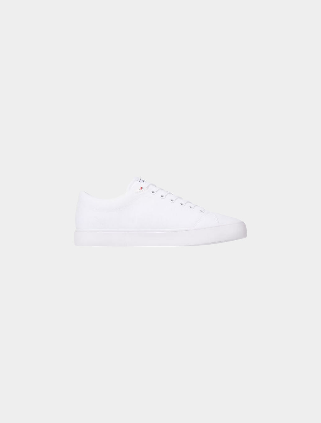 Tommy Hilfiger - Logo Patch Canvas Trainers - White