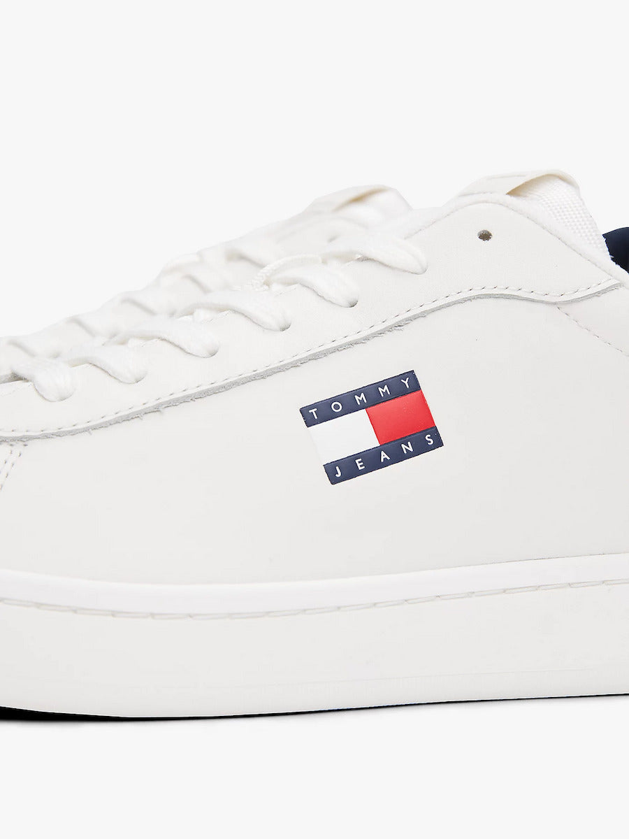Tommy Jeans - Archive Court Leather Trainers - White