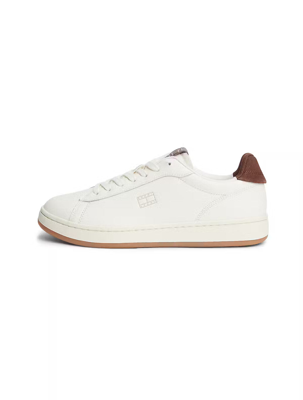 Tommy Jeans Archive '98 Leather Trainers in Off White