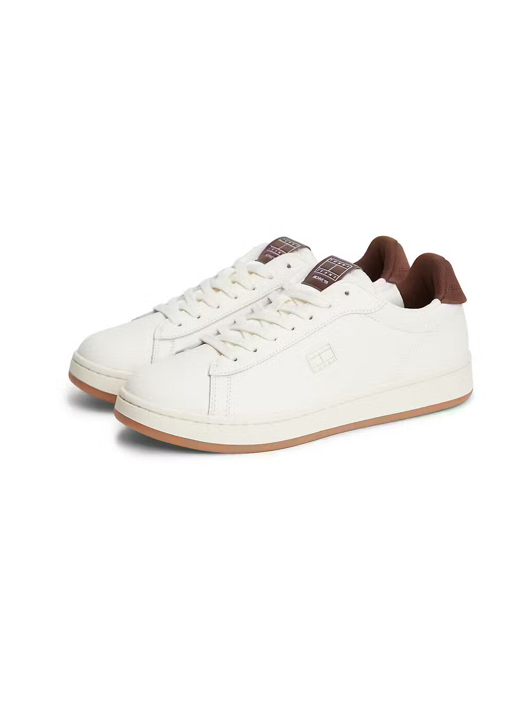 Tommy Jeans Archive '98 Leather Trainers in Off White