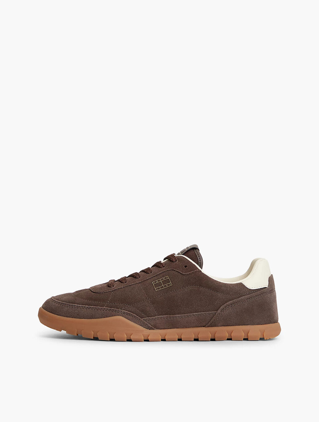 Tommy Jeans Suede Low Profile Trainers in Deep Brown