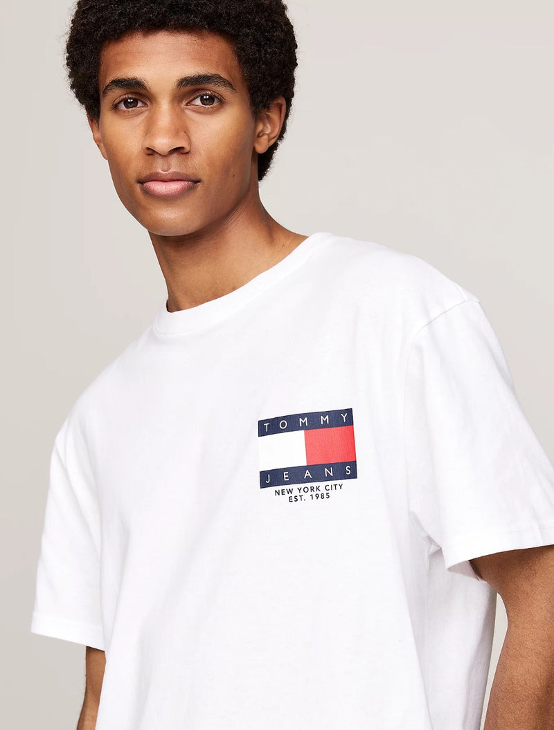 Tommy Jeans - Back Logo Crew Neck T-Shirt - White