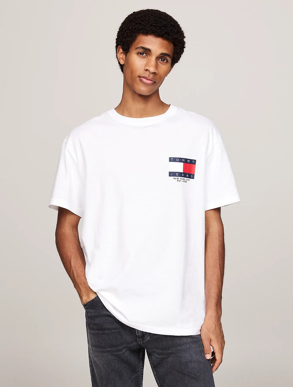 Tommy Jeans - Back Logo Crew Neck T-Shirt - White