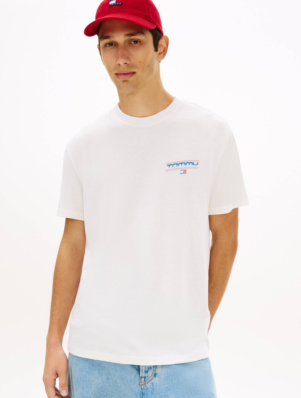 Tommy Jeans - Tommy Jeans Back Print Poster T-Shirt - Ecru