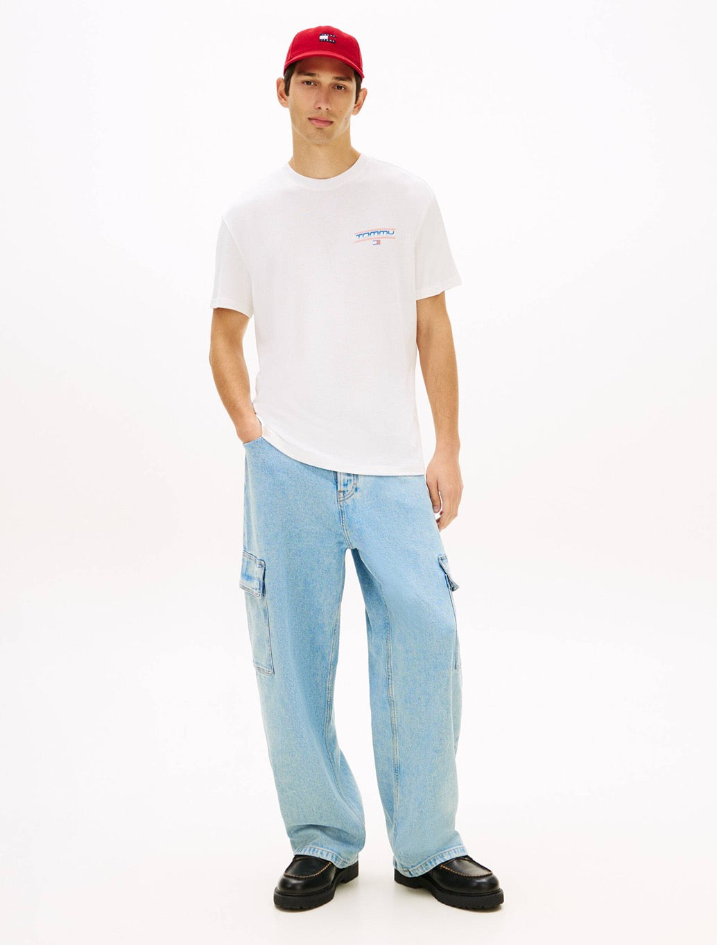 Tommy Jeans - Tommy Jeans Back Print Poster T-Shirt - Ecru