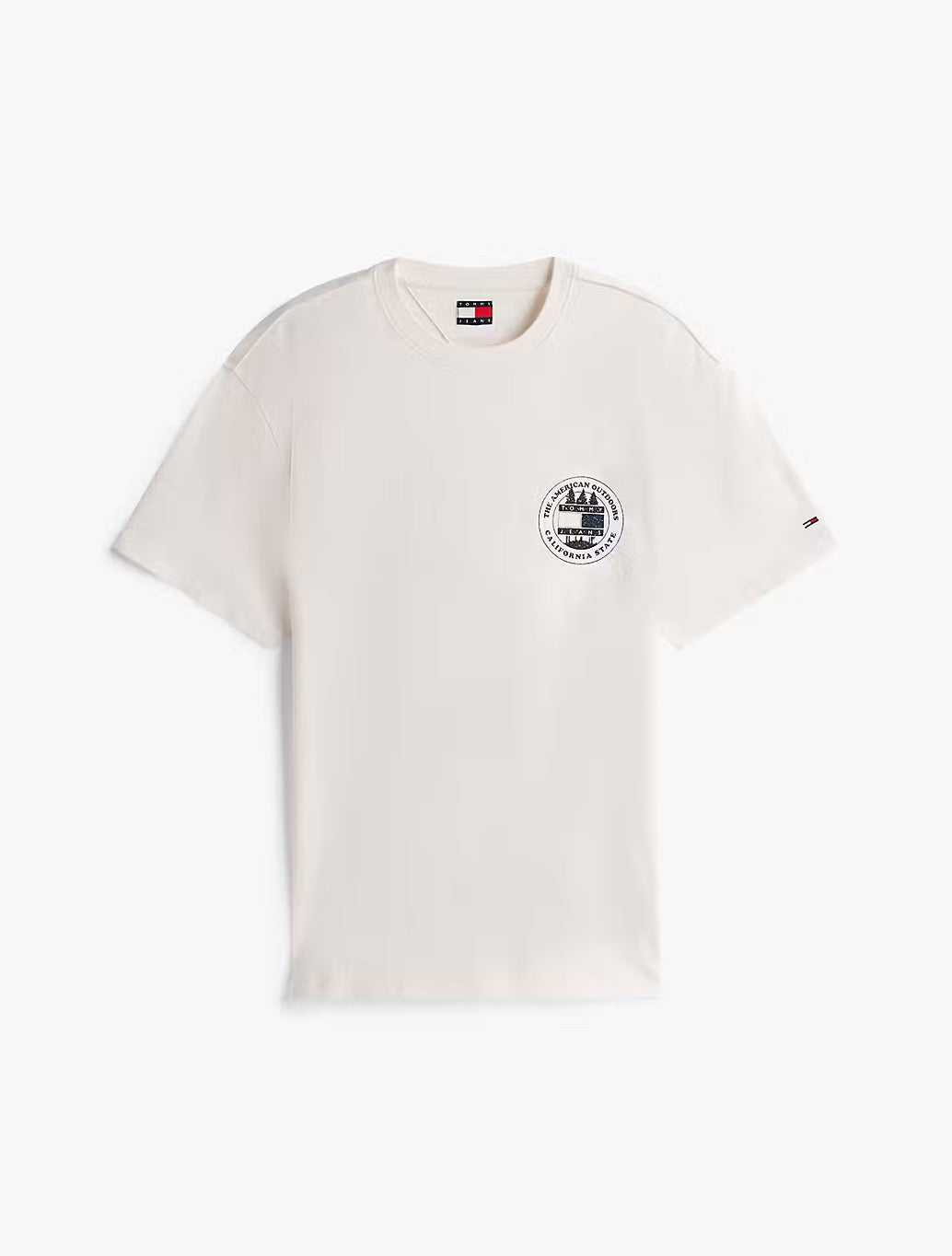 Tommy Jeans Back Slogan Relaxed T-Shirt in Off White