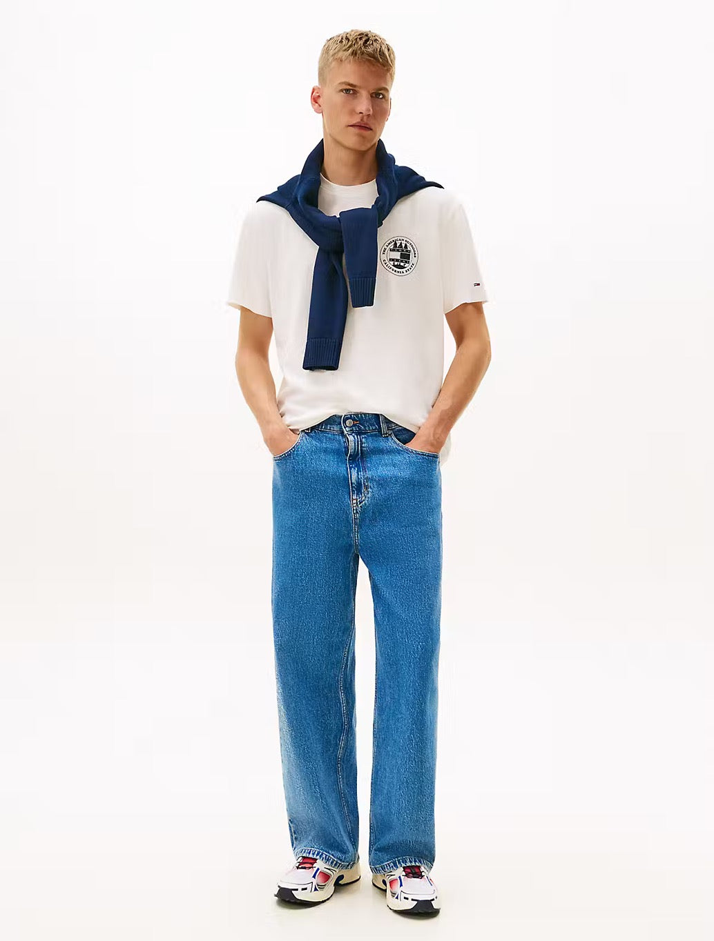 Tommy Jeans Back Slogan Relaxed T-Shirt in Off White