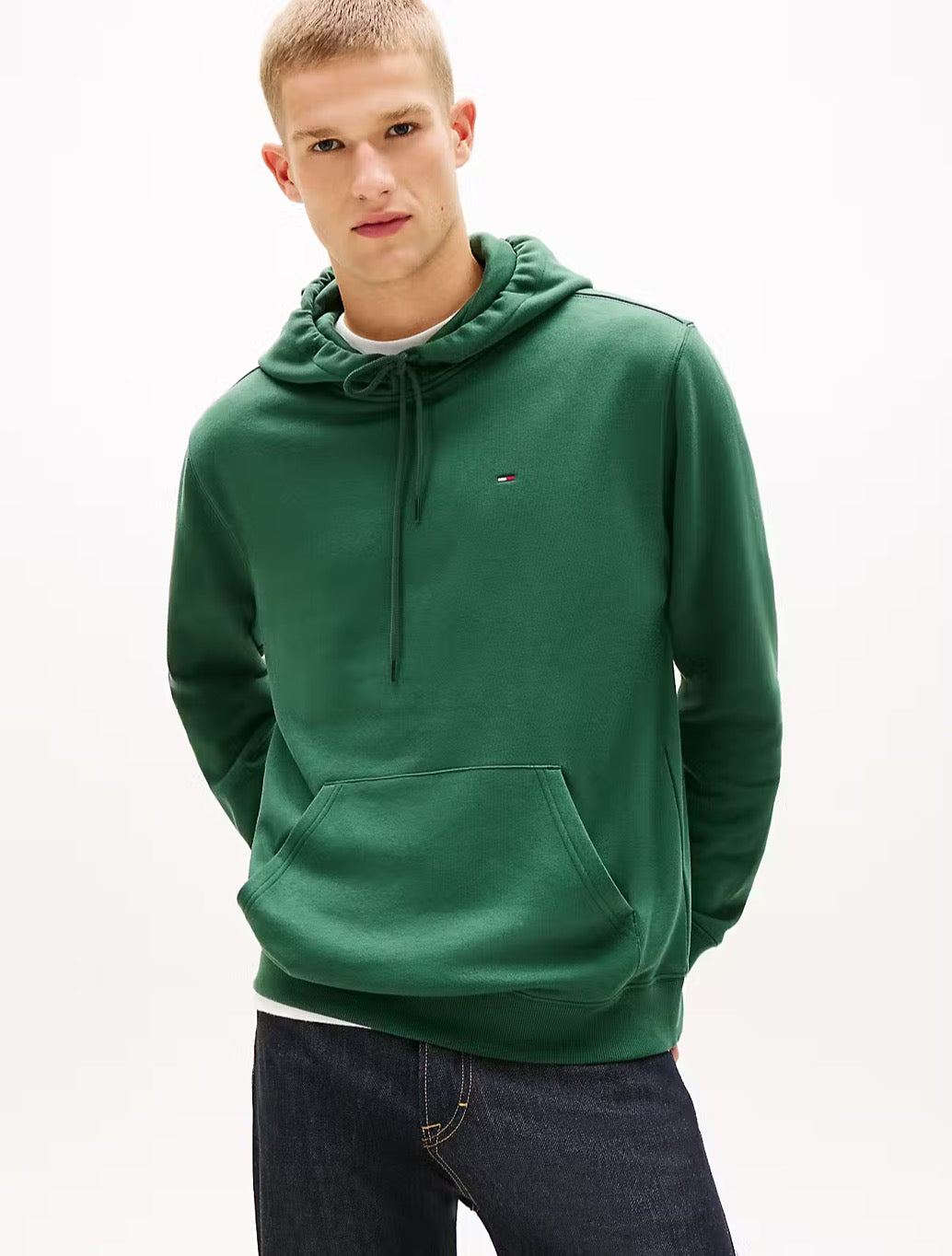 Tommy Jeans - Brushed Fleece Hoody - Dark Green