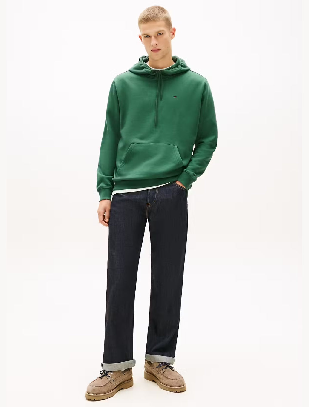 Tommy Jeans - Brushed Fleece Hoody - Dark Green