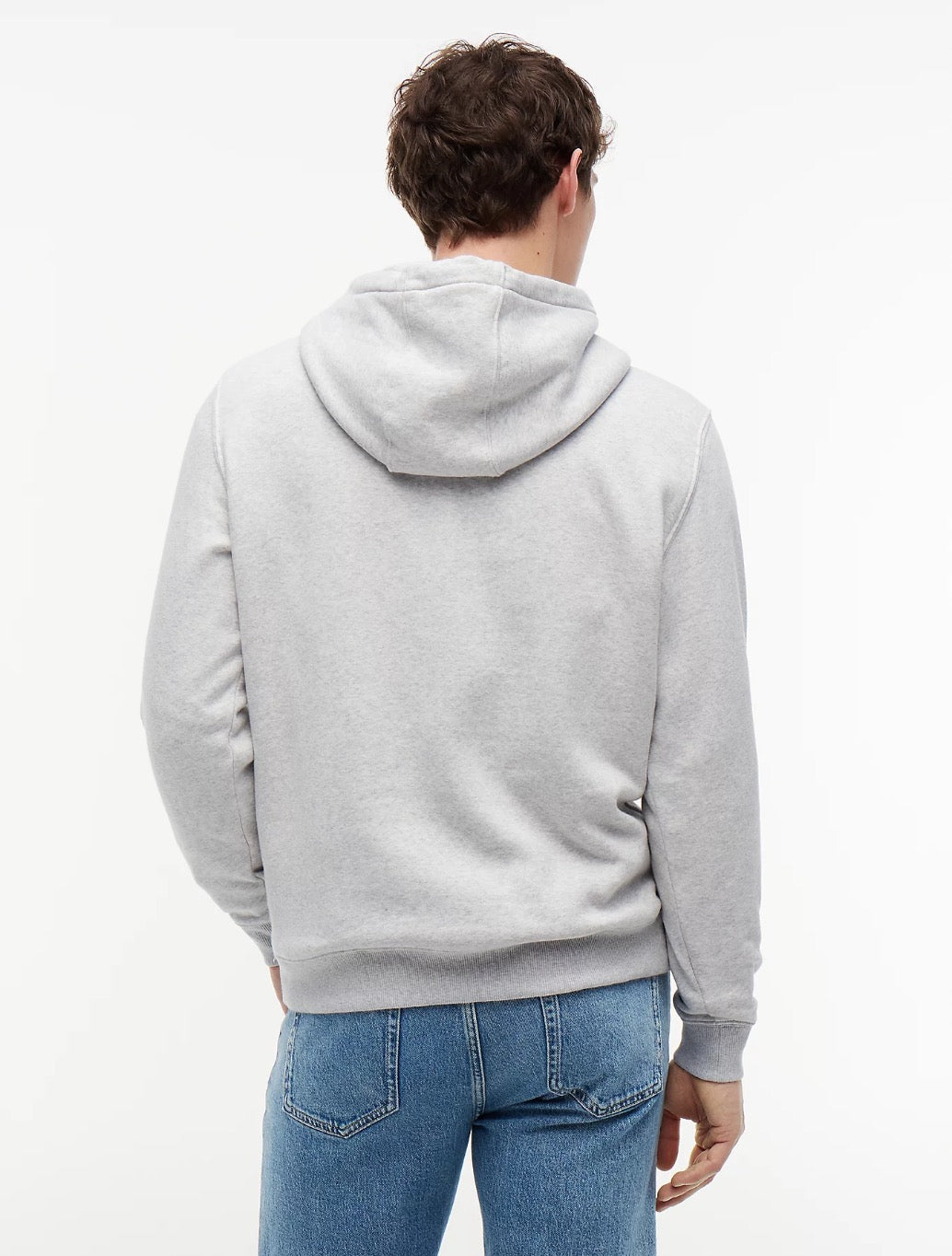 Tommy Jeans Brushed Fleece Hoodie in Light Grey