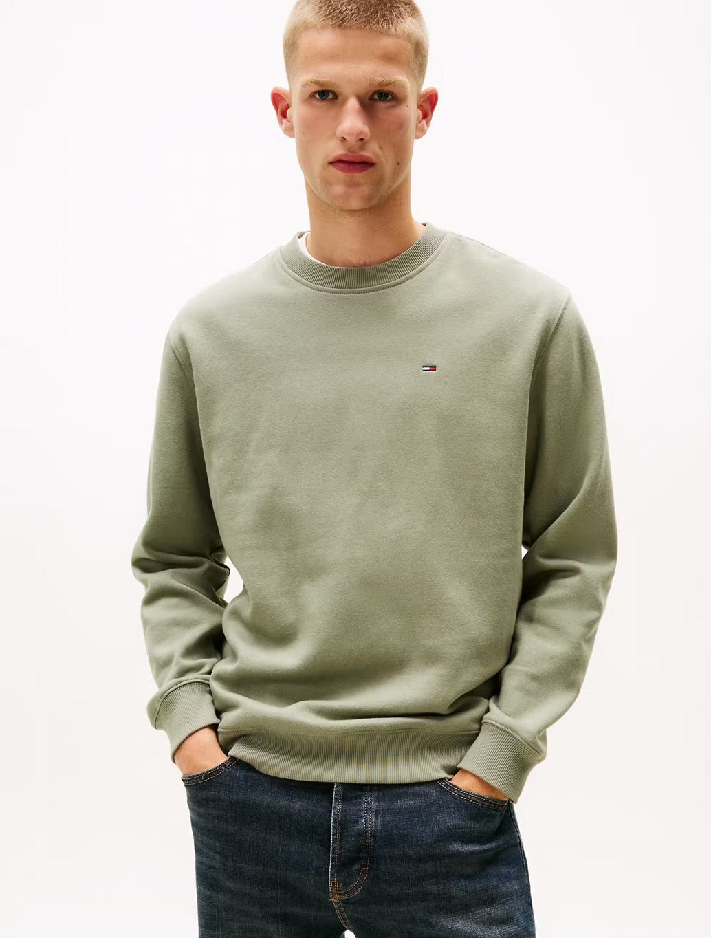 Tommy Jeans - Brushed Fleece Sweatshirt - Light Khaki