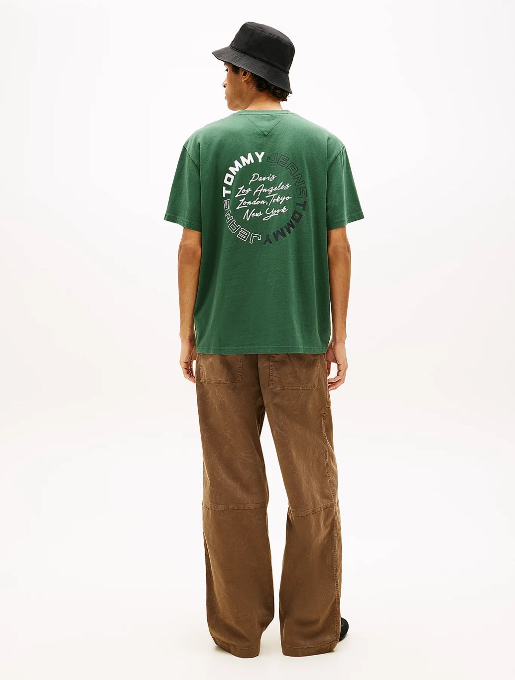 Tommy Jeans - Circular Back Logo Relaxed T-Shirt - Dark Green
