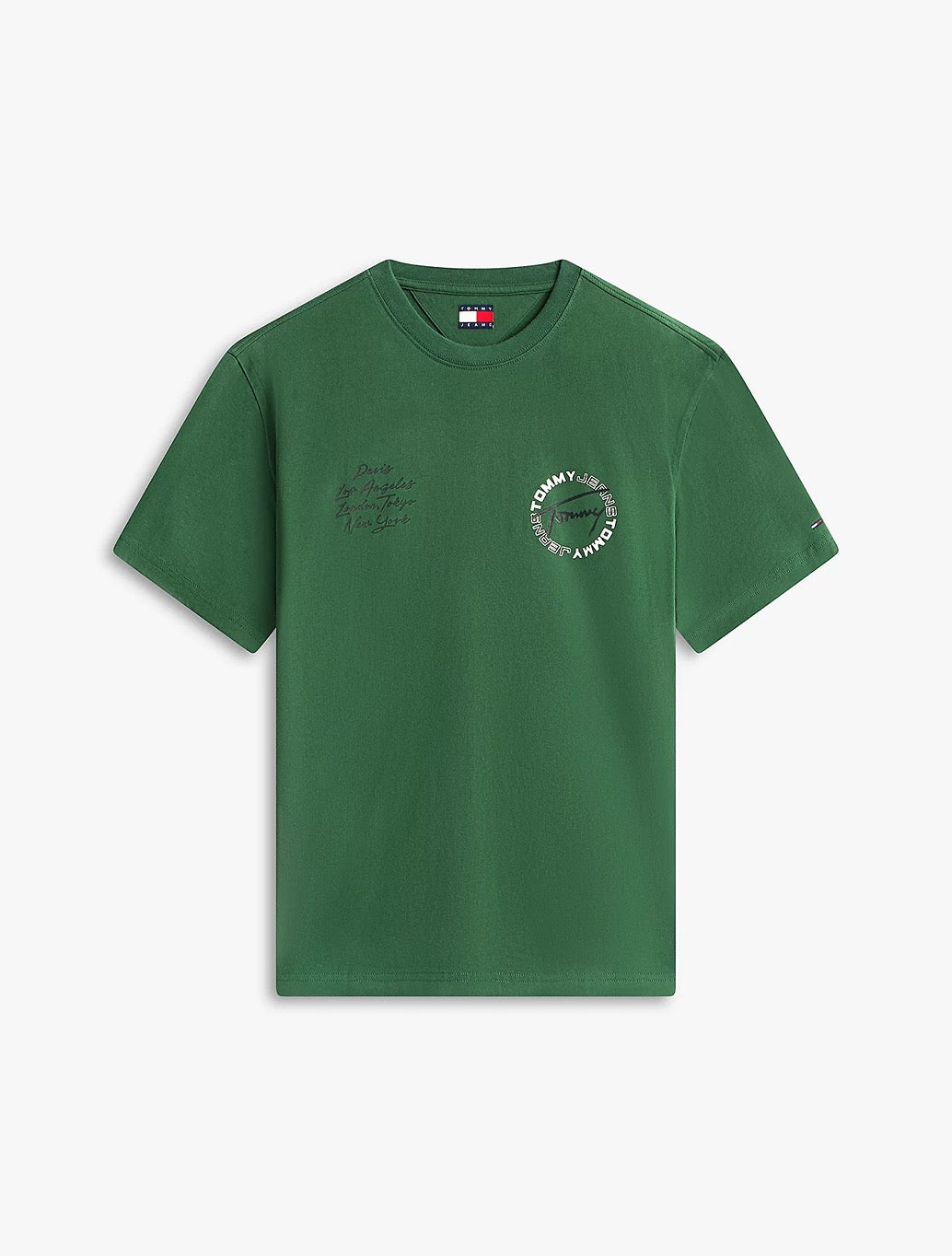Tommy Jeans - Circular Back Logo Relaxed T-Shirt - Dark Green