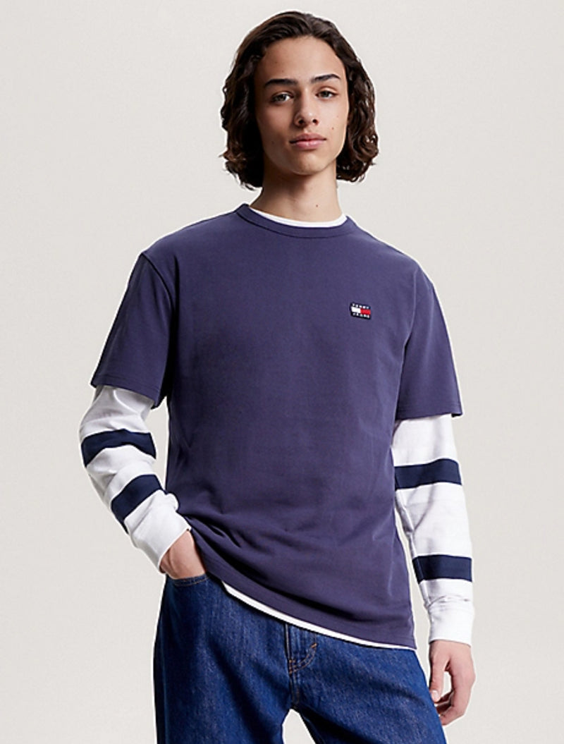 Tommy Jeans - Classic Badge Flag T-Shirt - Navy