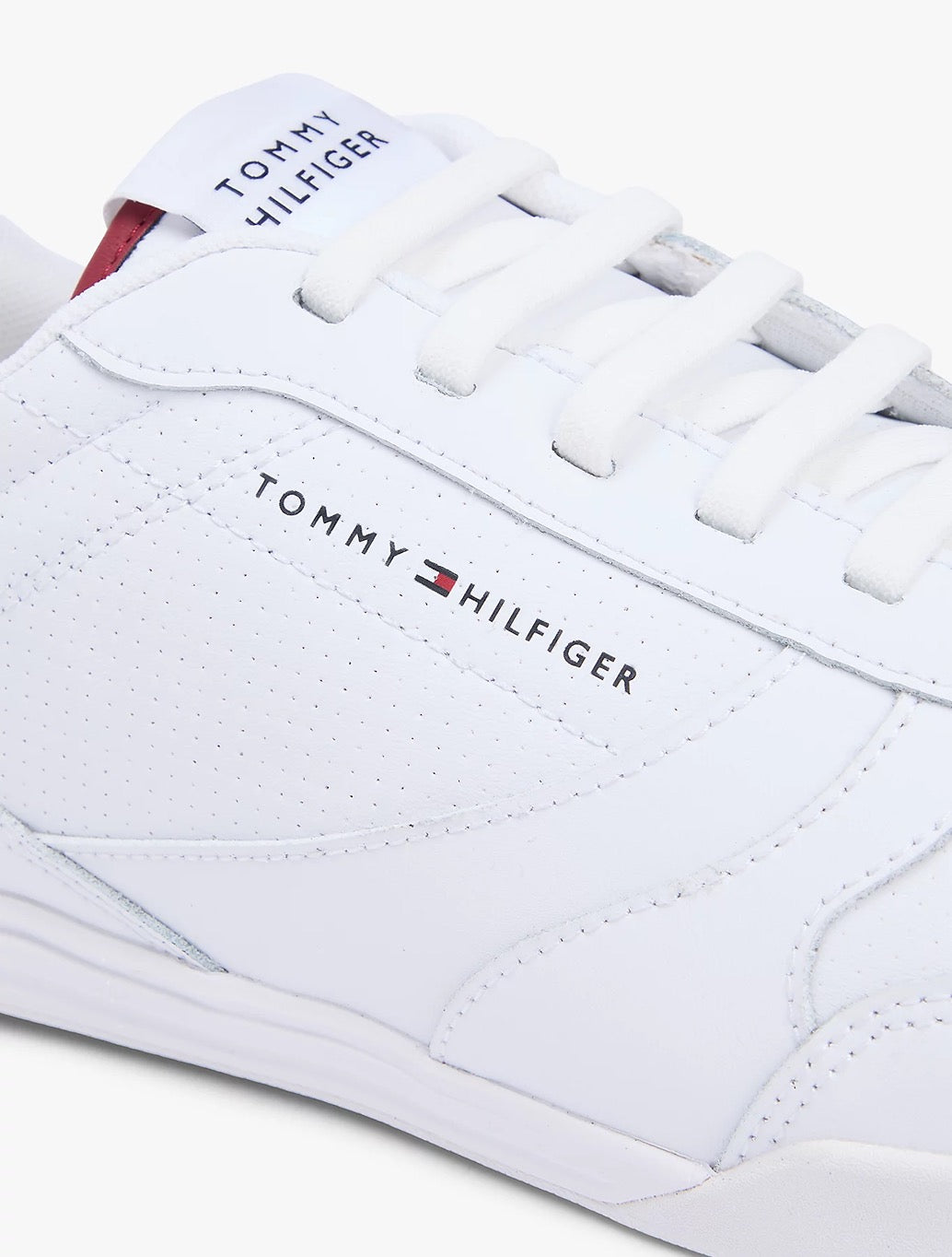 Tommy Jeans - Contrast Heel Trainers With Leather - White