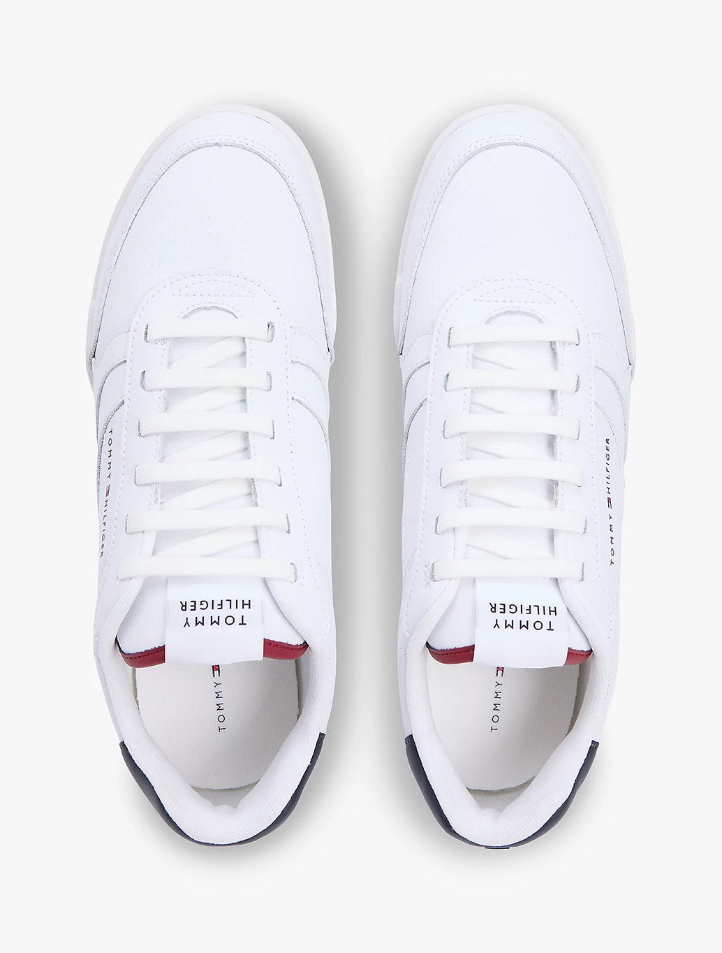 Tommy Jeans - Contrast Heel Trainers With Leather - White