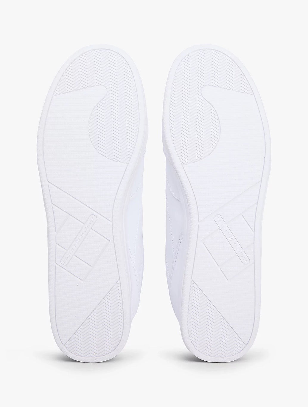 Tommy Jeans - Contrast Heel Trainers With Leather - White