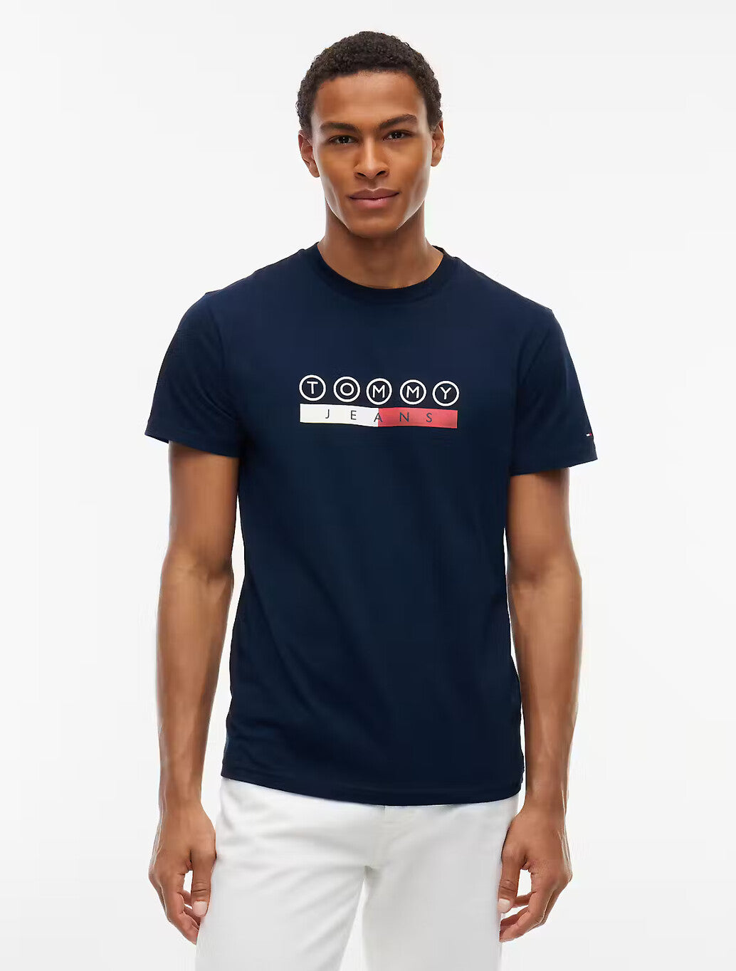 Tommy Jeans DNA Play Slim Fit T-Shirt in Dark Blue