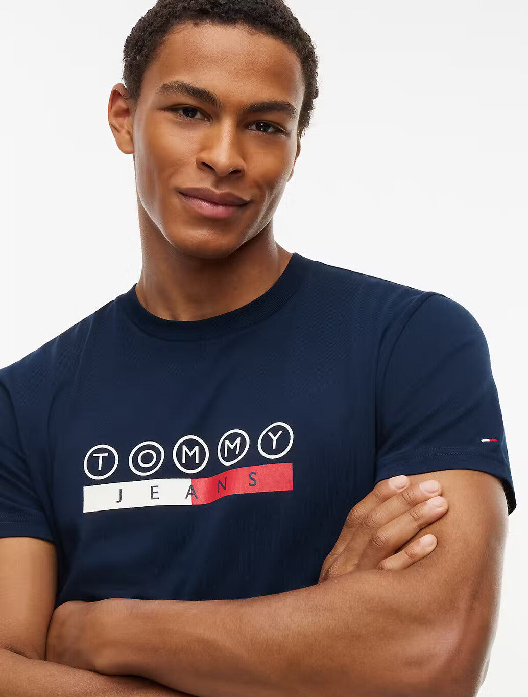 Tommy Jeans DNA Play Slim Fit T-Shirt in Dark Blue