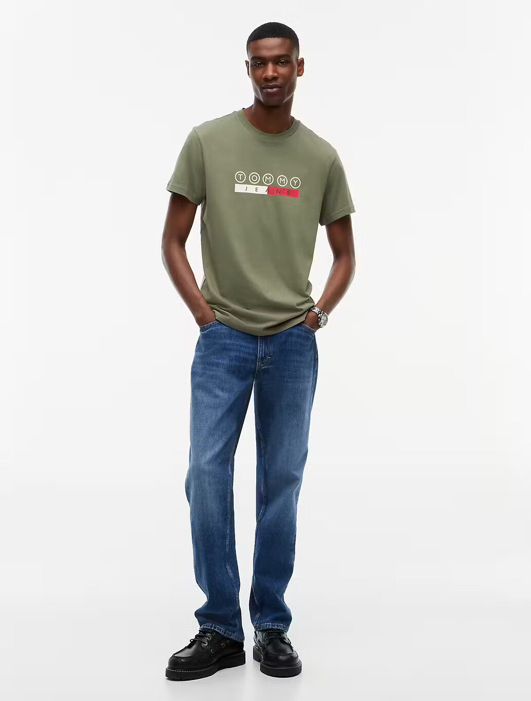 Tommy Jeans DNA Play Slim Fit T-Shirt in Rocky Mountain