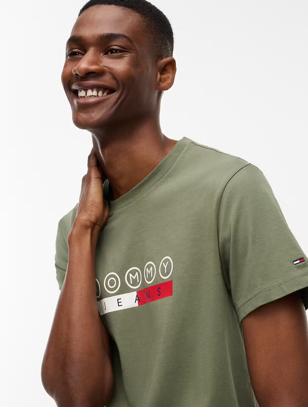 Tommy Jeans DNA Play Slim Fit T-Shirt in Rocky Mountain