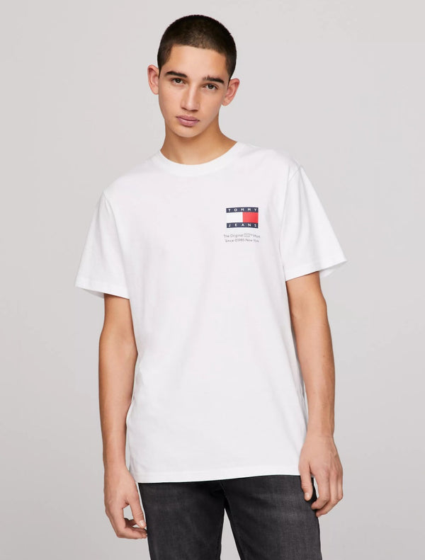 Tommy Jeans - ESSENTIAL LOGO SLIM FIT T-SHIRT - White