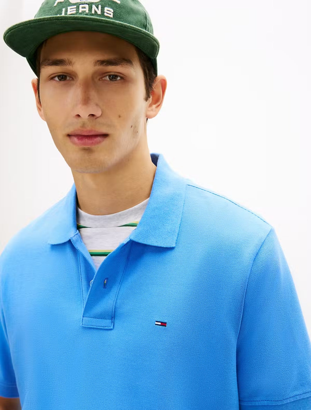 Tommy Jeans Essential Regular Fit Polo - Blue