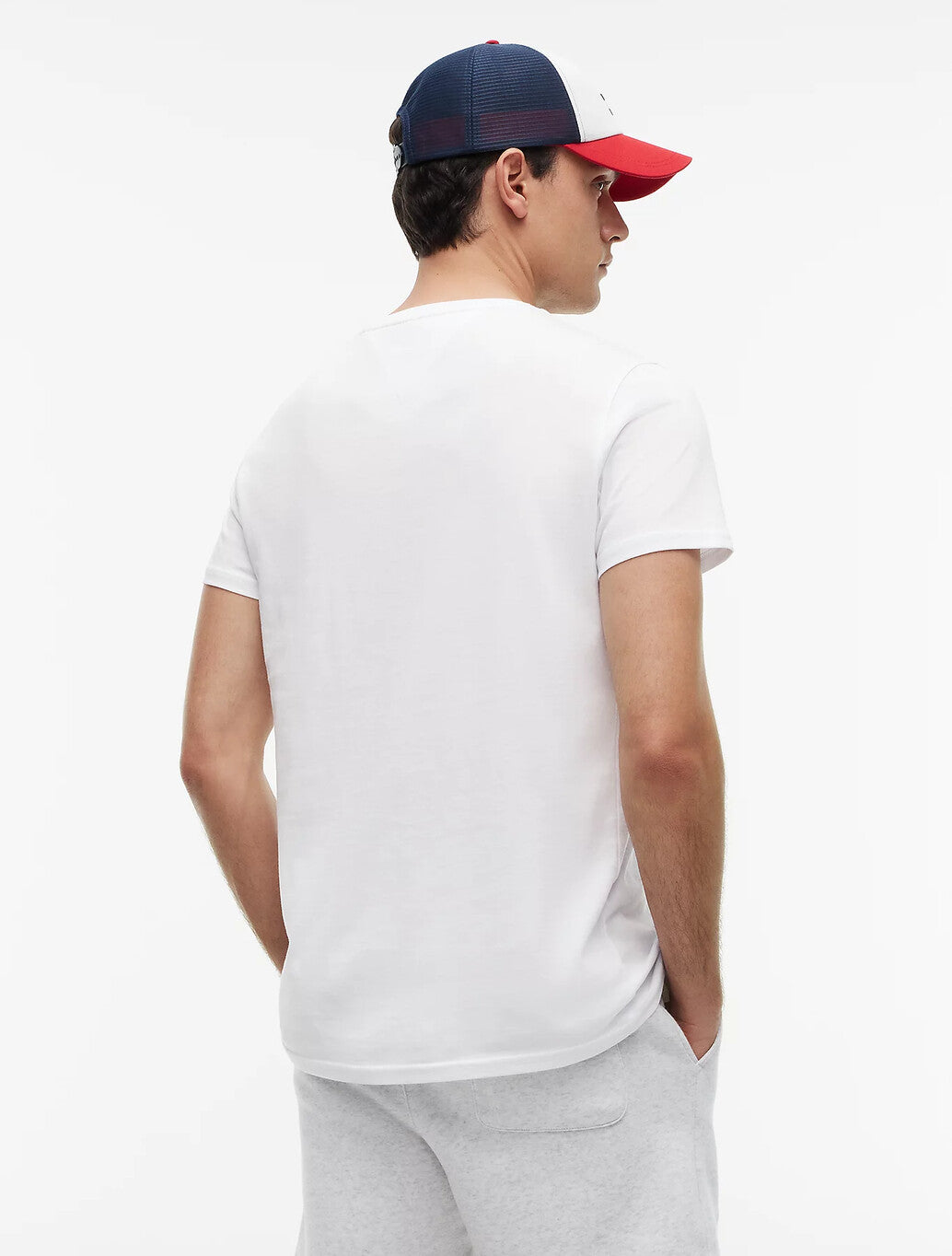 Tommy Jeans Flag Extra Slim T-Shirt in Classic White
