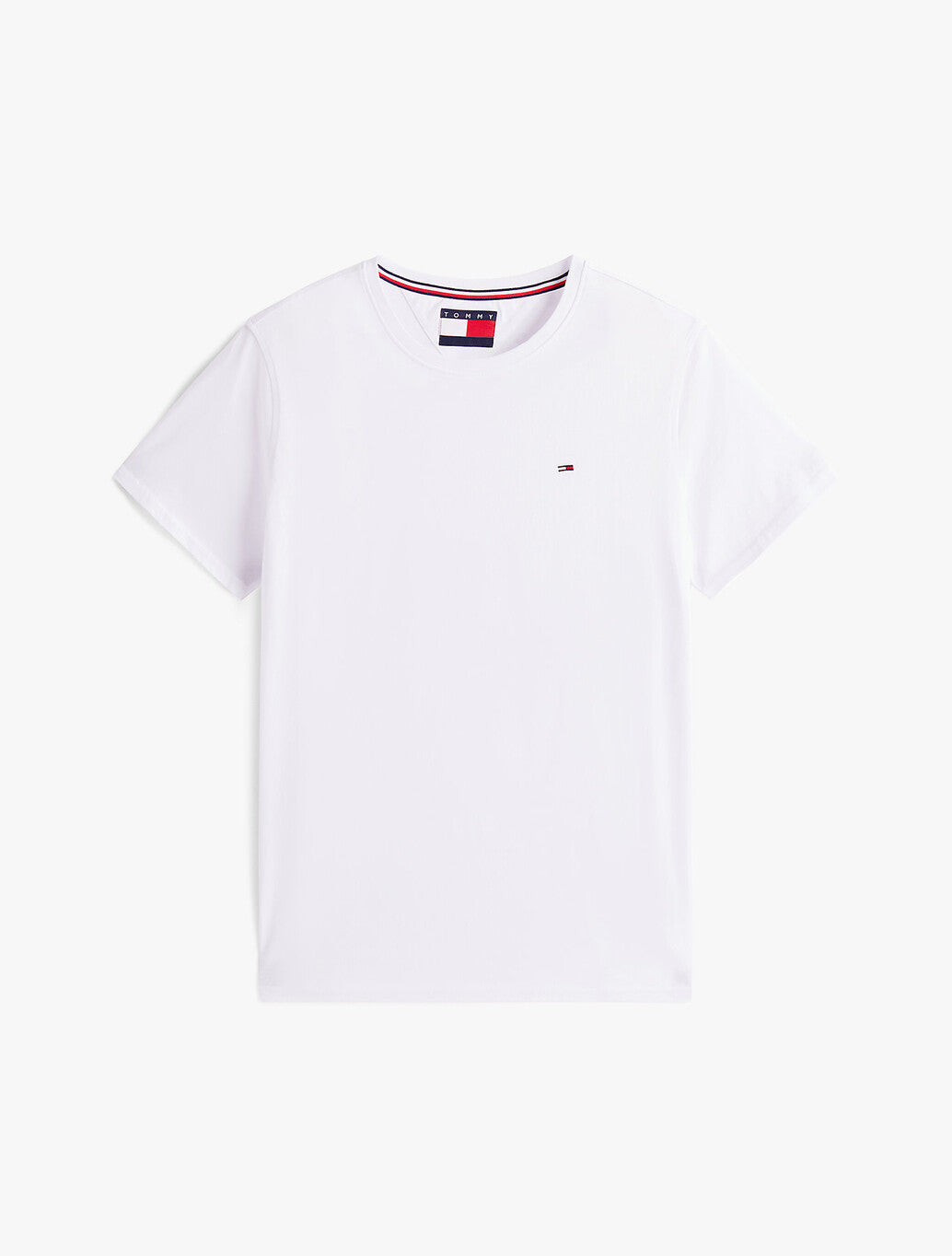 Tommy Jeans Flag Extra Slim T-Shirt in Classic White