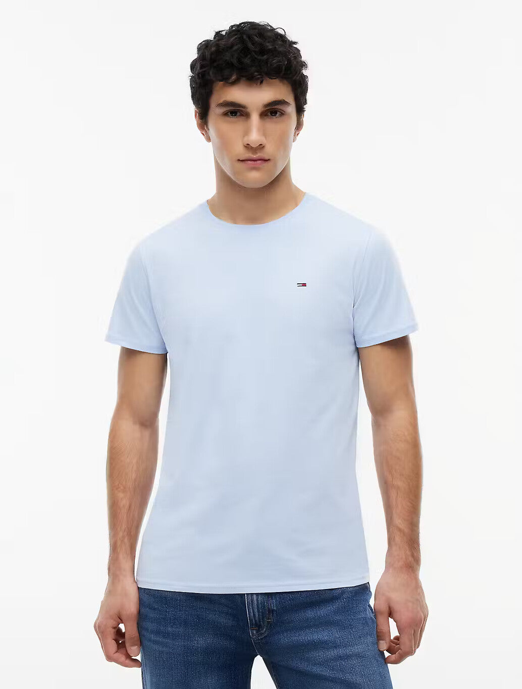 Tommy Jeans Flag Extra Slim T-Shirt in Moonlight Iris