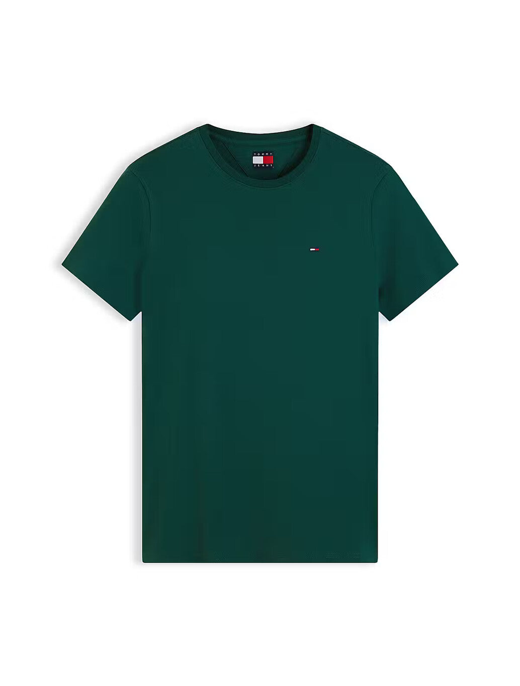 Tommy Jeans Flag Extra Slim T-Shirt in Velvet Green
