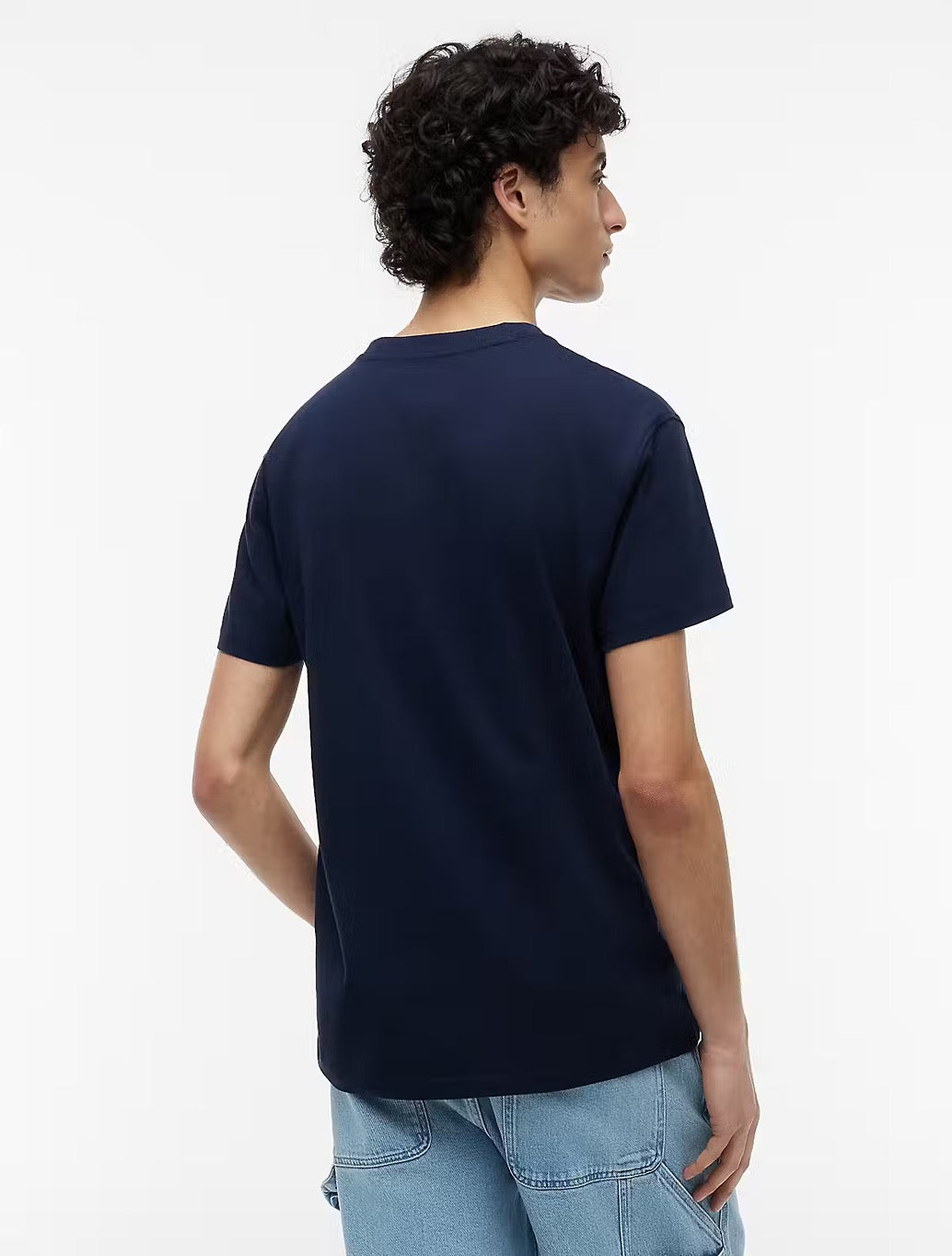 Tommy Jeans Embroidered Flag T-Shirt in Navy