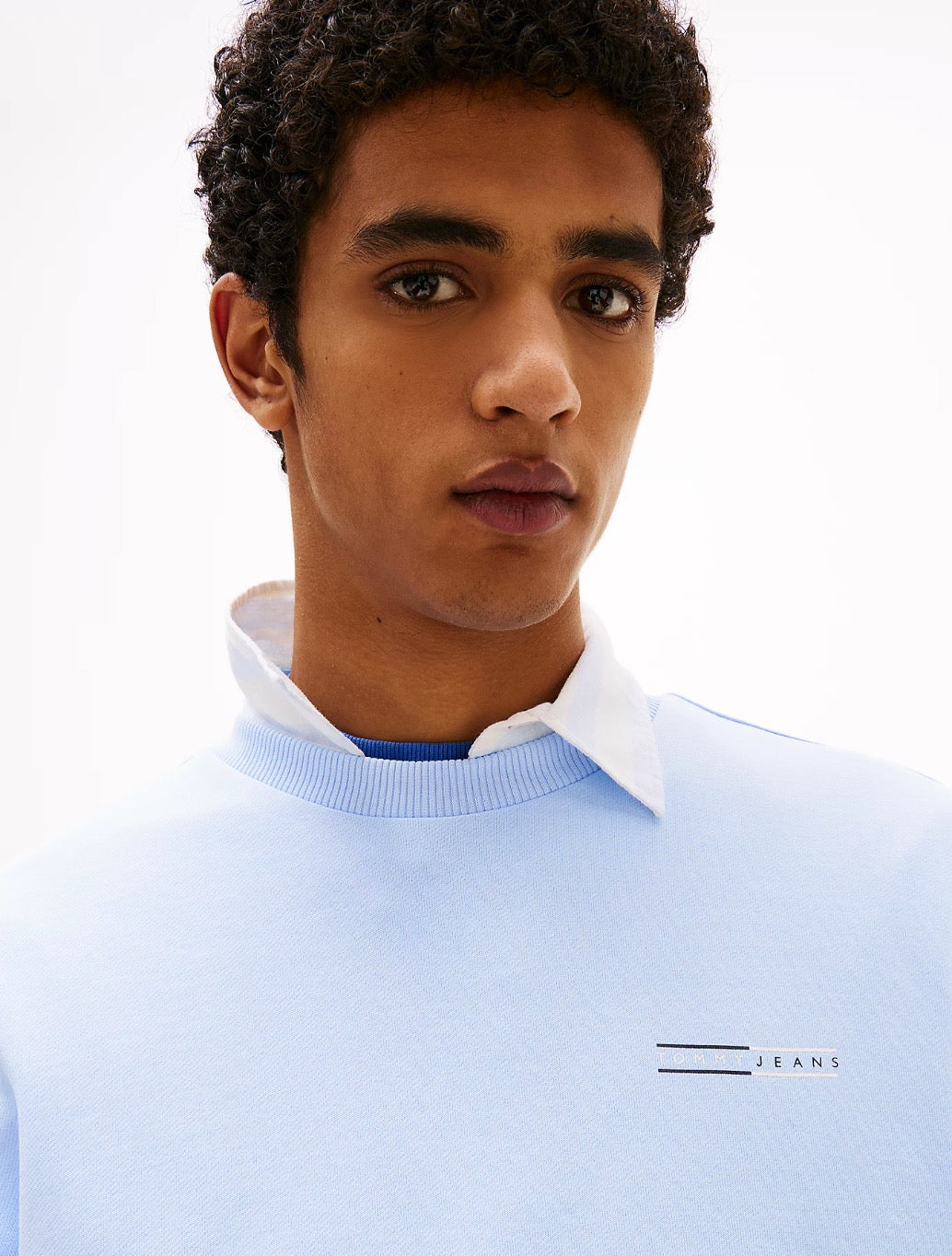Tommy Jeans - Graphic Logo Crew Neck Sweatshirt - Sky