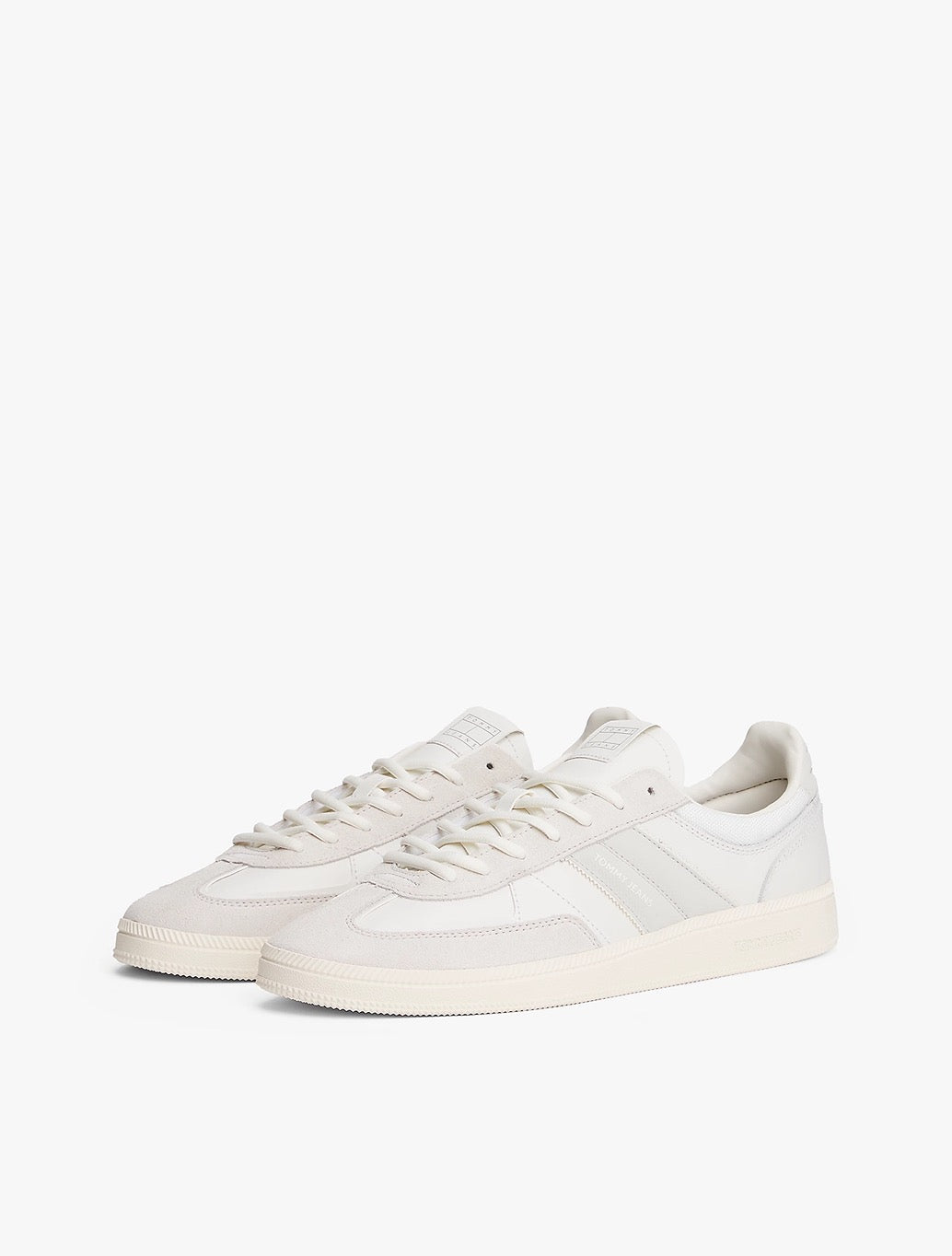 Tommy Jeans - Greenwich Tonal Logo Suede Trainers - Ecru