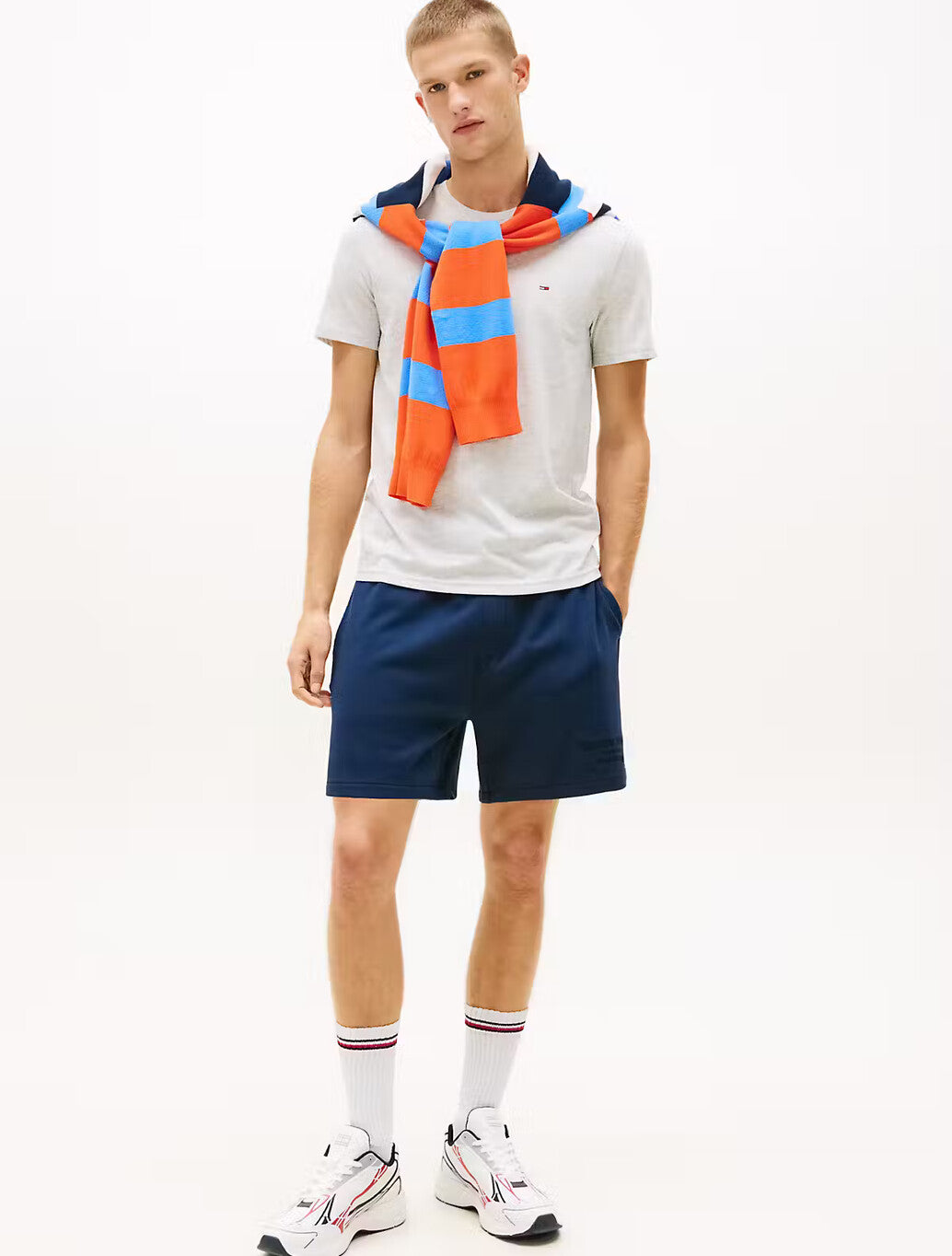 Tommy Jeans Jaspe Slim Fit T-Shirt in Light Grey