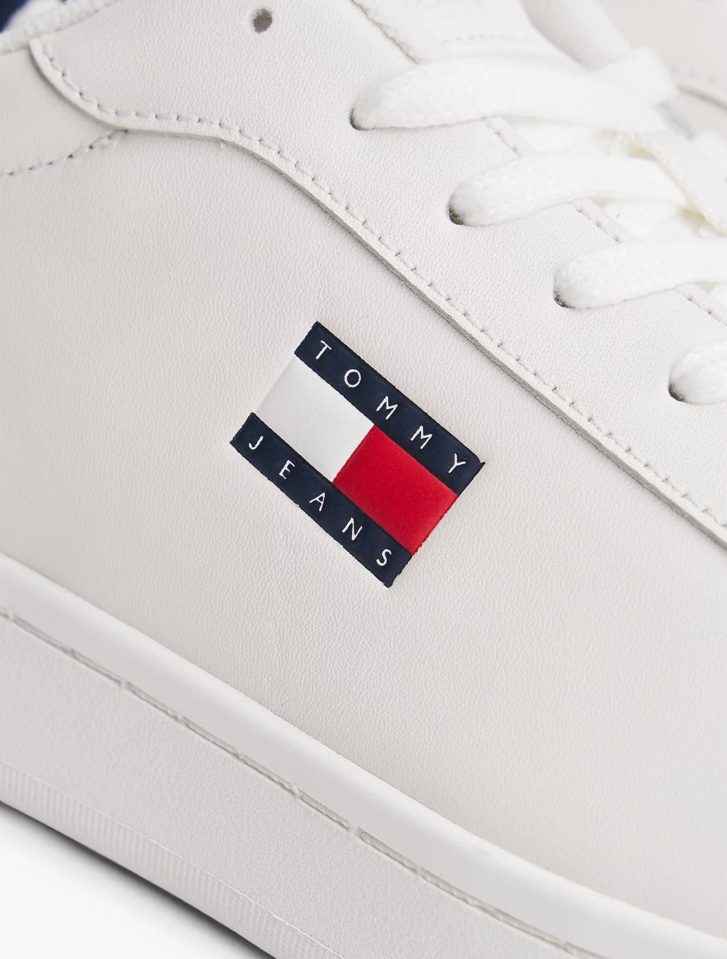 Tommy Jeans - Leather Archive Court Trainers - White