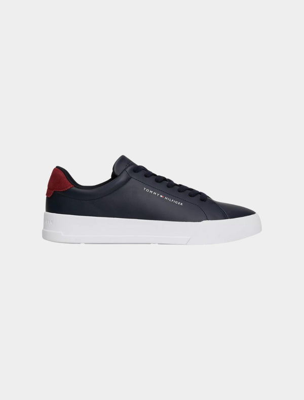 Tommy Hilfiger - LEATHER CHUNKY COURT TRAINERS - Navy