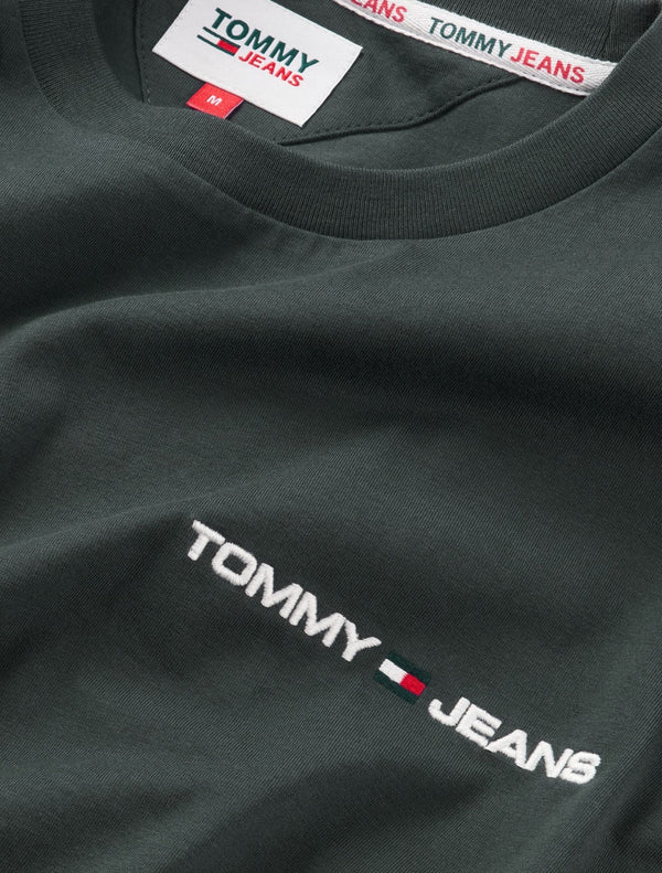 Tommy Jeans - Classic Linear Chest Logo T-Shirt - Charcoal