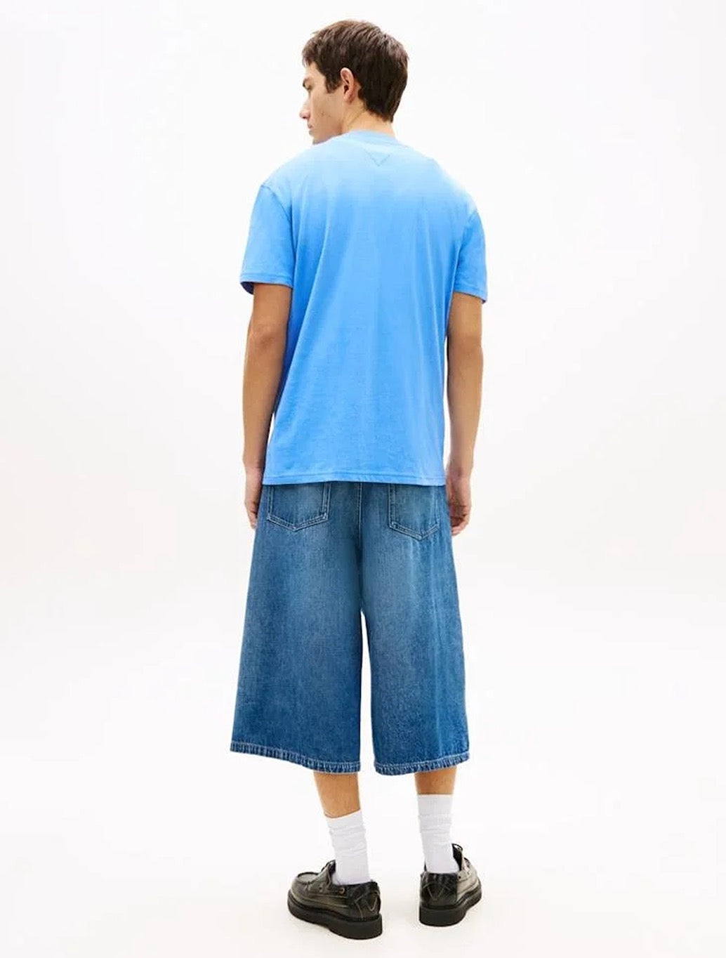 Tommy Jeans - Linear Logo Embroidery T-Shirt - Blue