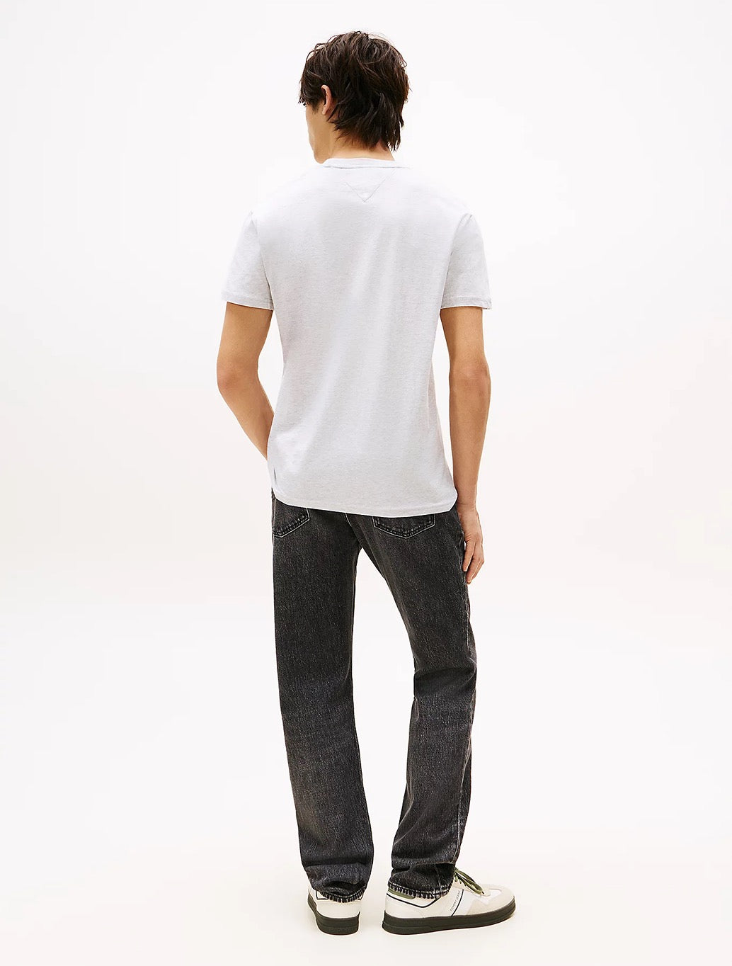 Tommy Jeans - Linear Logo Embroidery T-Shirt - Light Grey