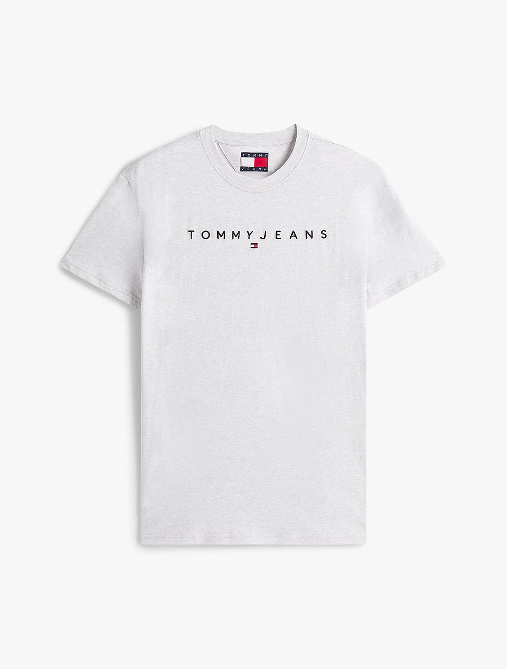 Tommy Jeans - Linear Logo Embroidery T-Shirt - Light Grey