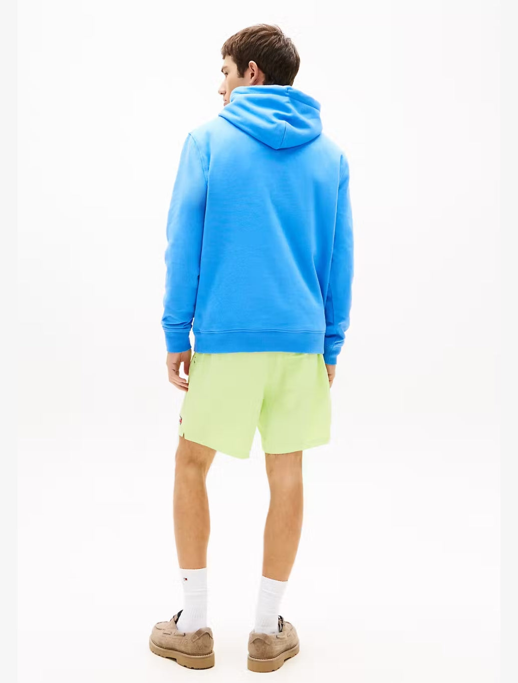 Tommy Jeans - Linear Logo Embroidery Kangaroo Pocket Hoody - Blue