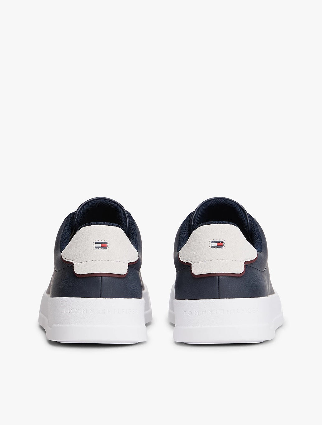 Tommy Jeans - Logo Court Leather Trainers - Navy