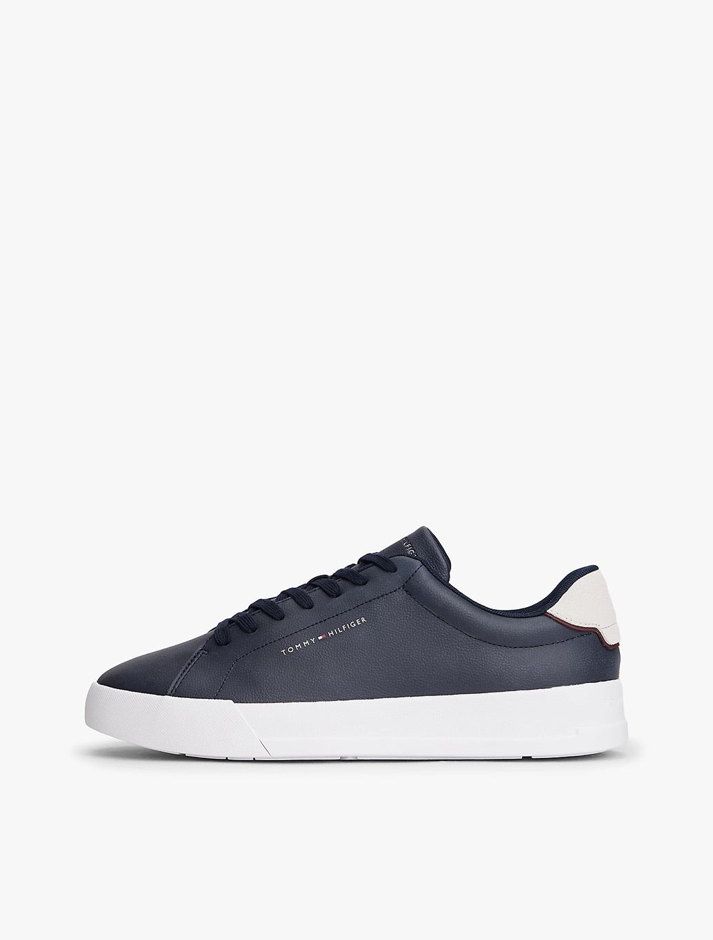 Tommy Jeans - Logo Court Leather Trainers - Navy