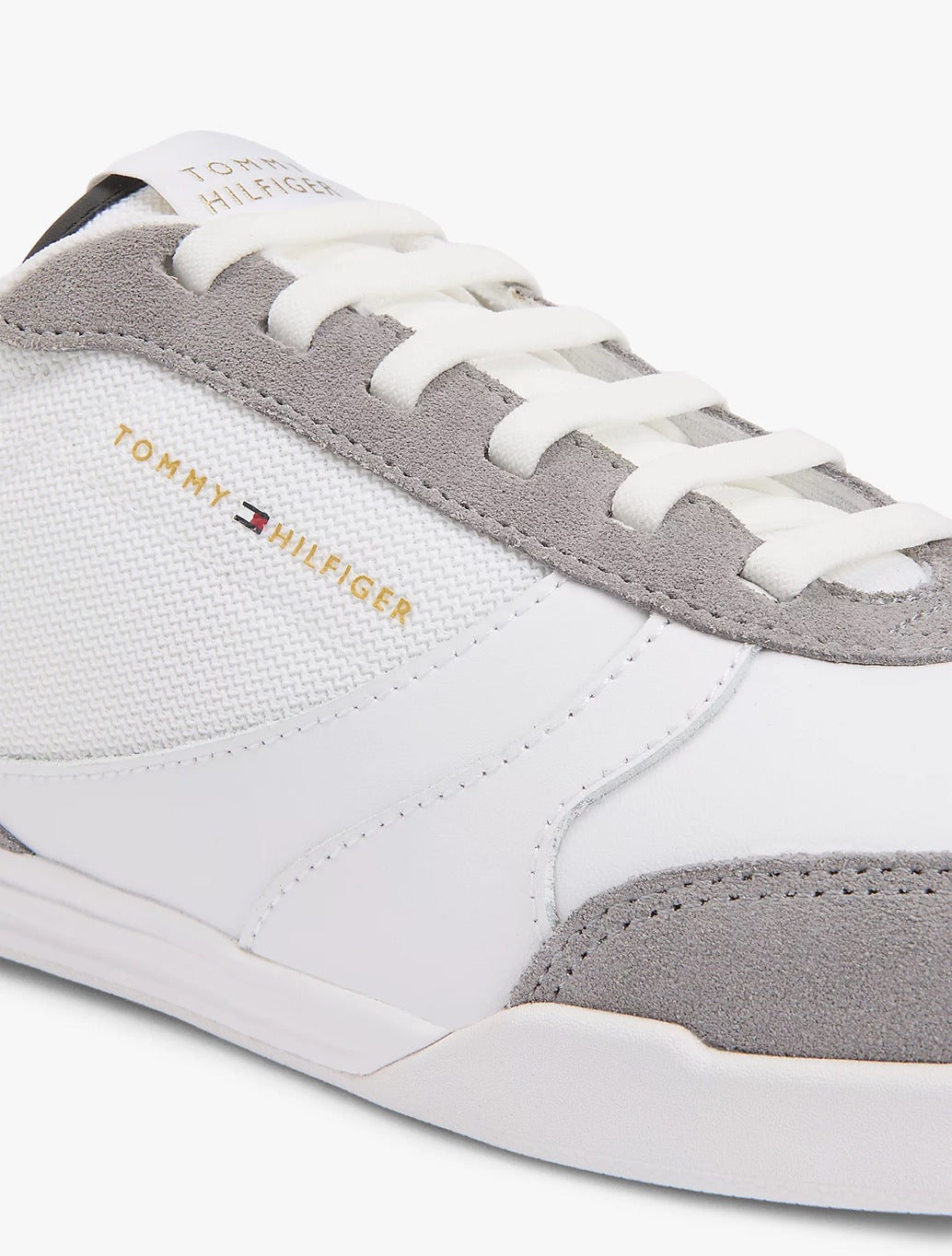 Tommy Jeans - Mixed Texture Cupsole Trainers With Leather - White