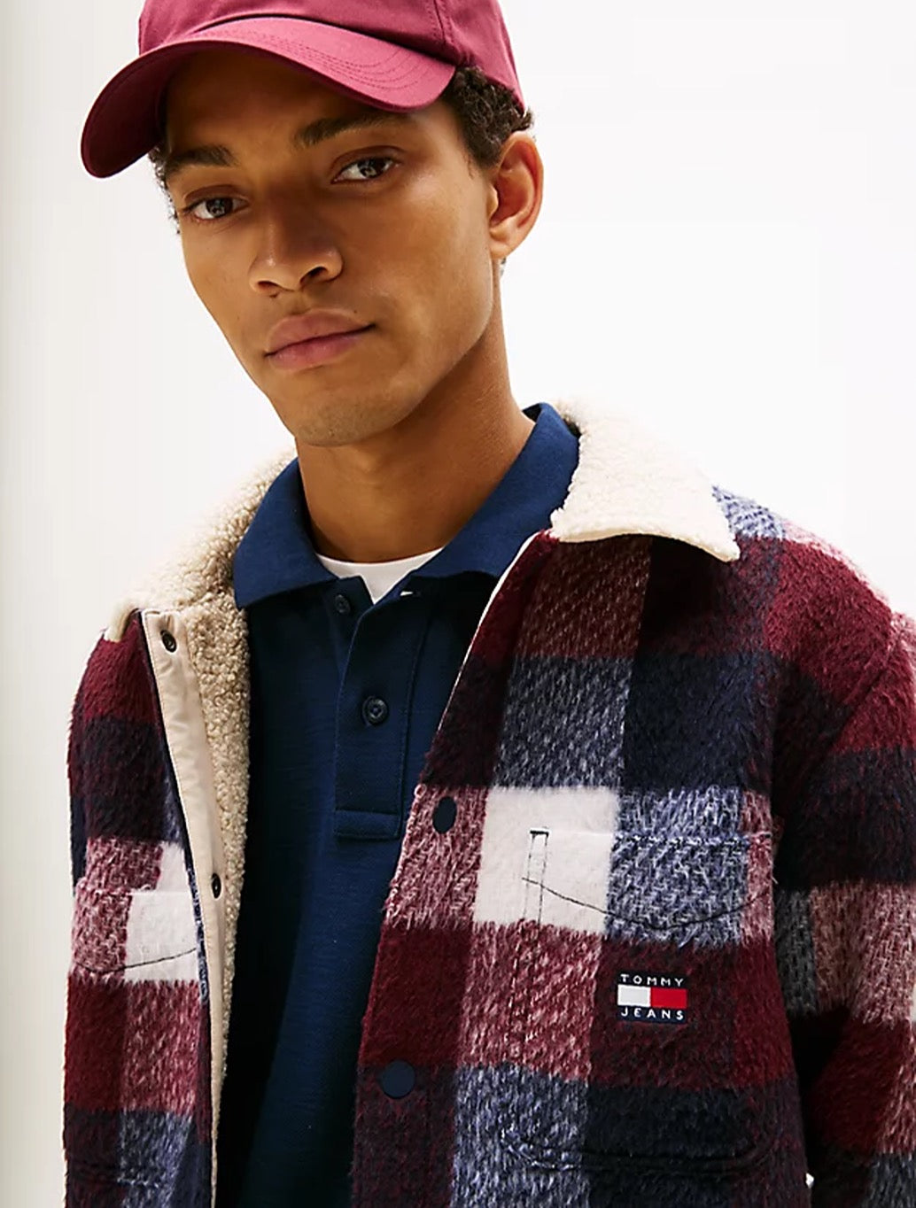 Tommy Jeans - Flannel Check Oversized Fit Overshirt - Navy Check