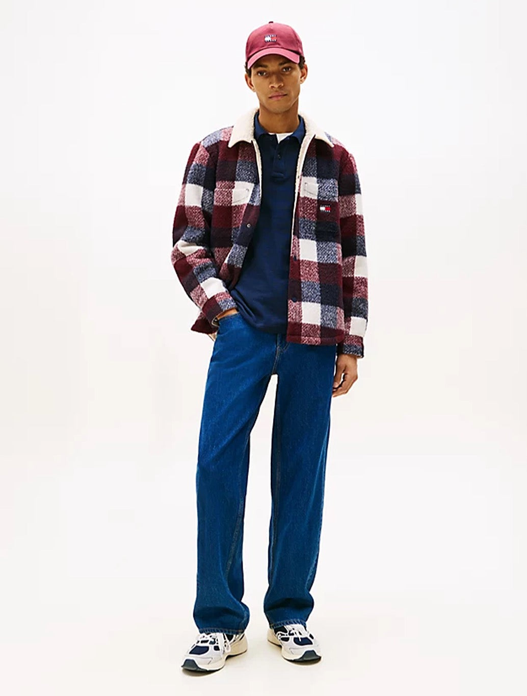 Tommy Jeans - Flannel Check Oversized Fit Overshirt - Navy Check